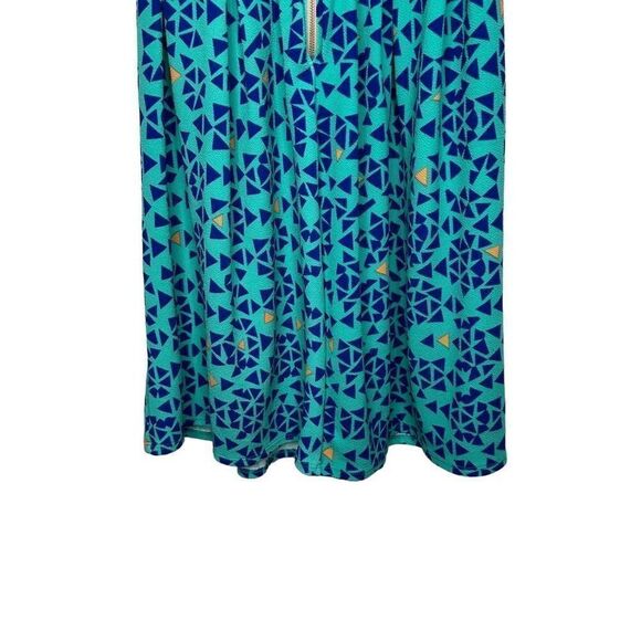 LuLaRoe Blue and Green Geometric Dress NWT - Picture 14 of 14